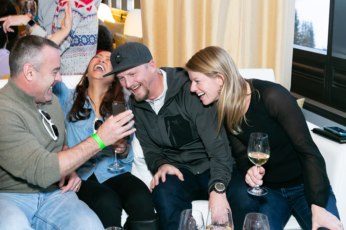 Moet Hennessy champagne lounge in Snowbird Alta